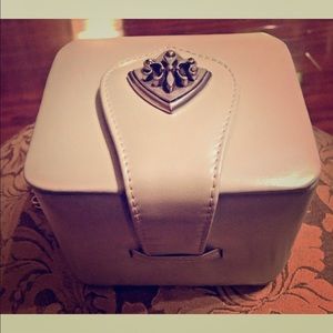 Vicenza c1993 Vintage Gray Leather Cube  Purse